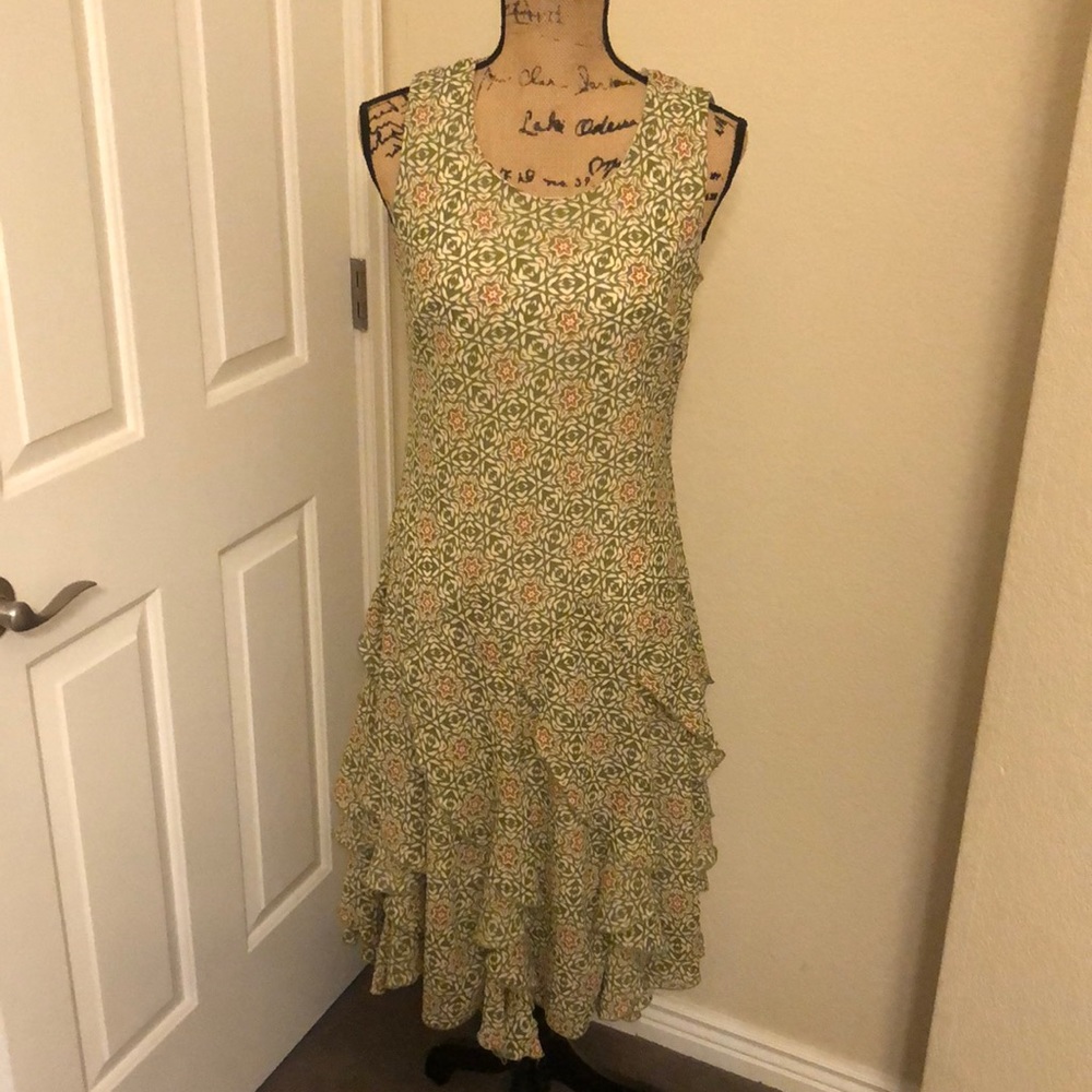 Tea length summer dress. Very comfortable.